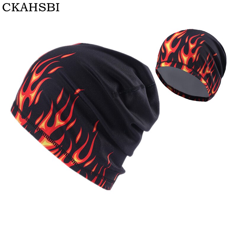 Ckahsbi Outdoor Mannen Sneldrogende Katoen Afdrukken Fietsen Cap Hoofddoek Hoofdband Vrouwen Winter Hoed Running Sport Piraat Vlam Hoed kap