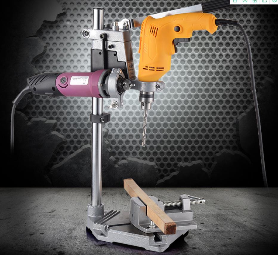 Multifunctional electric drill support Bench Drill Press Stand Workbench Repair Tool Clamp for Drilling Collet 35&43mm