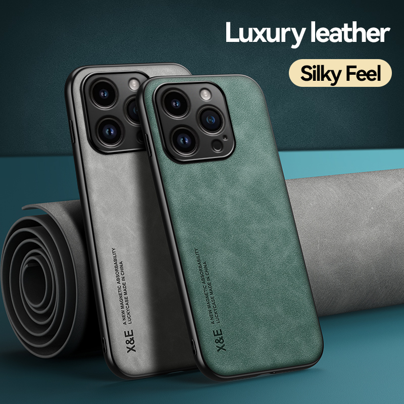 For Apple iPhone15 iPhone 15 Plus Leather Case Sheepskin Texture Back Cover Shockproof Phone Case for iPhone 15 Pro Max