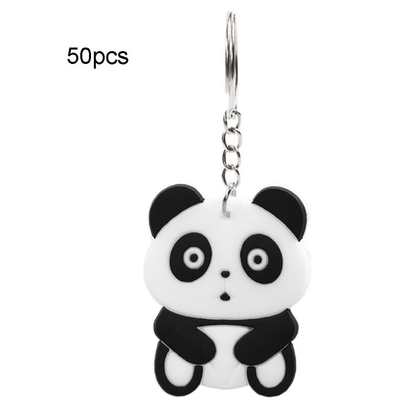 50 Stuks Baby Panda Olifant Sleutelhangers Thema Feestartikelen Verjaardagsfeestje Levert Dxad: Panda