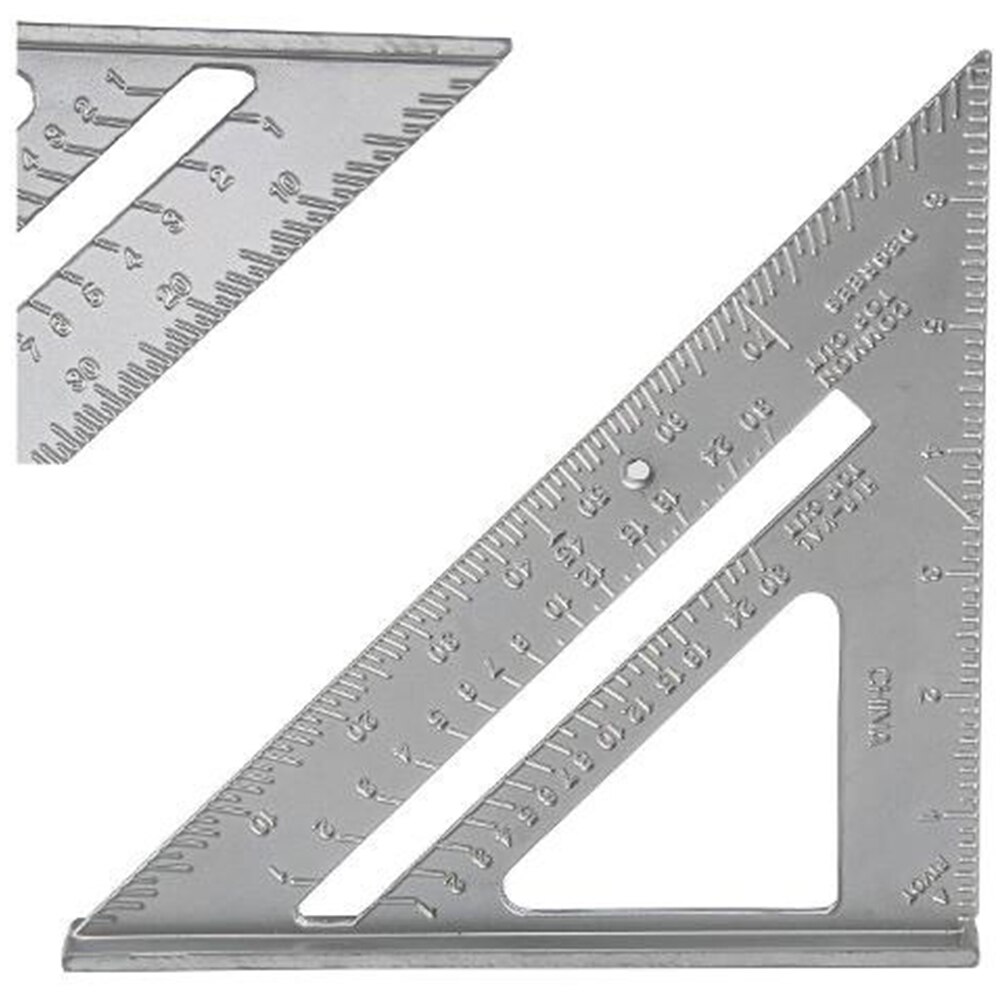 Wear Resistant Woodworking Durable Rustproof Measuring Tool 90 Degrees Metal Angle Square Metric High Hardness Triangle Ruler