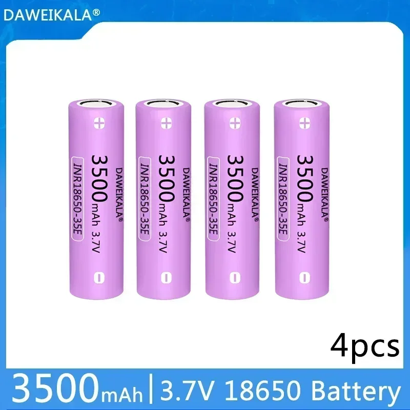 Original 18650 35E 3500mAh 10C discharge INR18650 lithium-ion 3.7V rechargeable battery, battery internal resistance: ＜ 12m Ω