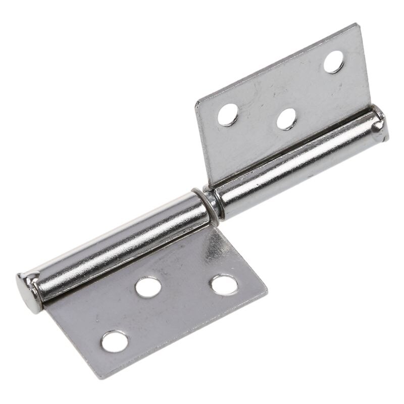 2pcs Silver Tone Stainless Steel Window Flag Door Hinges 6.1cm
