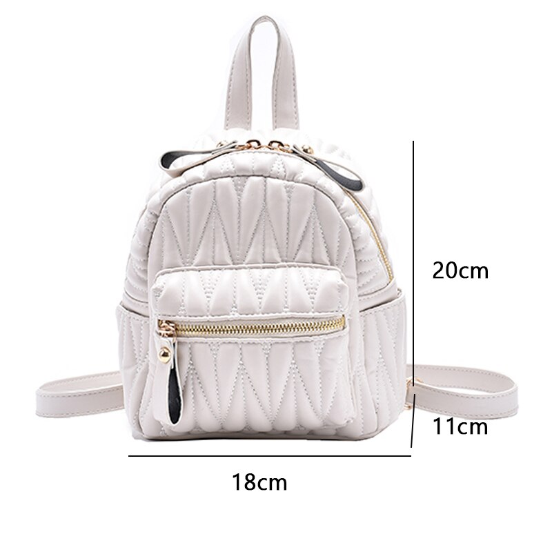 Dames Zacht Leer Pu Lederen Rugzak Retro Rugzak Vrouwelijke Student Schooltas Vakantiereizen Rugzak Mini Schooltas