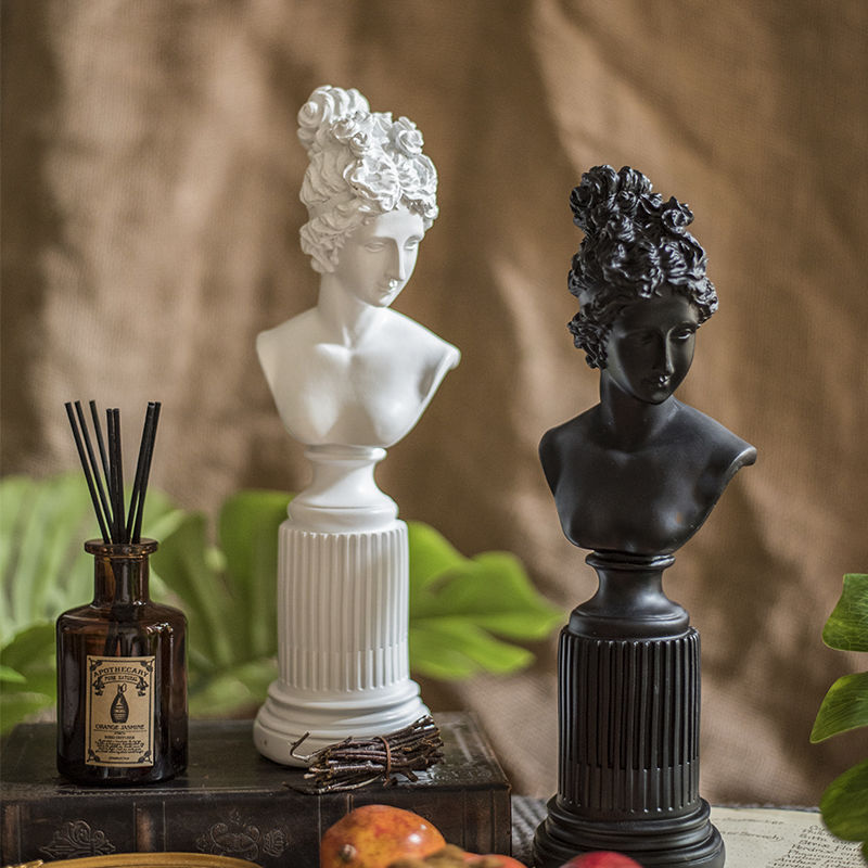 Nordic Woondecoratie Hars Standbeeld Karakter Sculptuur Kamer Decoratie Accessoires Creatieve Ambachten Golden Desktop Meubels