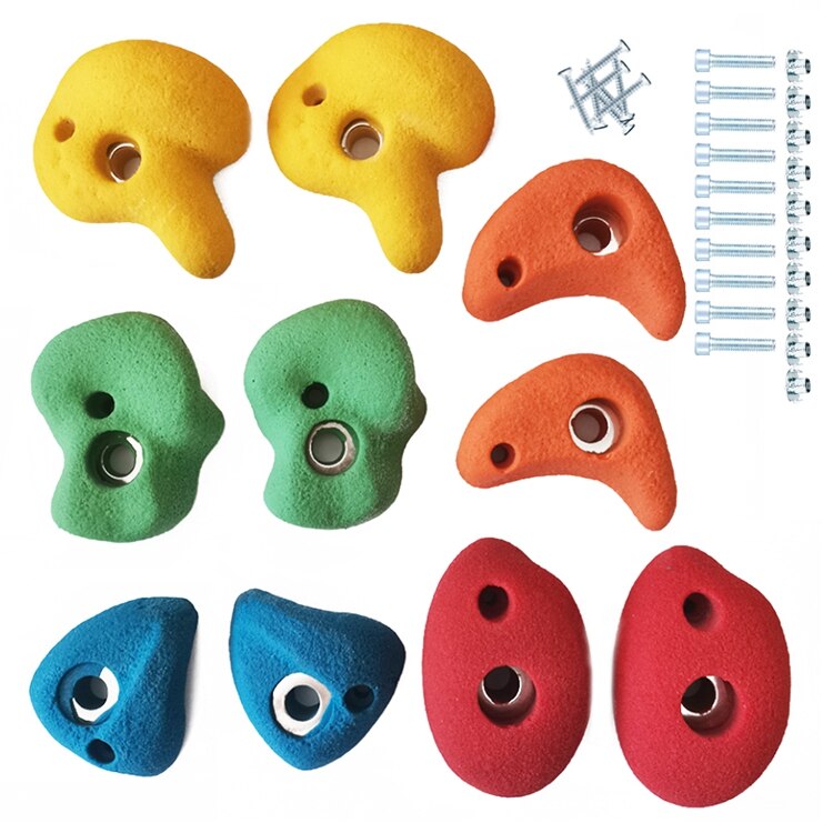 10 piece rock climbing holds for Children and Adults--Indoor/outdoor.Your choice!