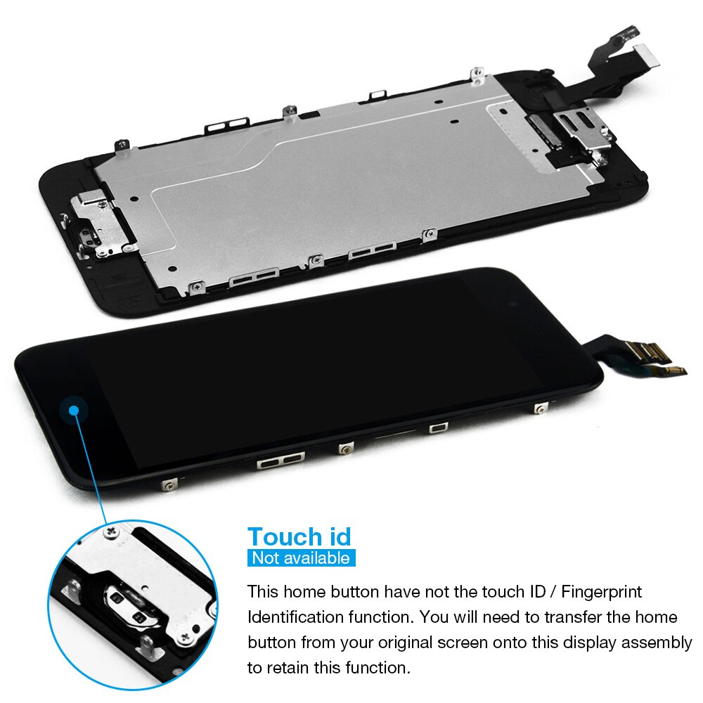 4.7 "conjunto completo de tela para apple iphone 6 lcd a1549 a1586 a1589 display com 3d toque digitador assembléia + botão casa