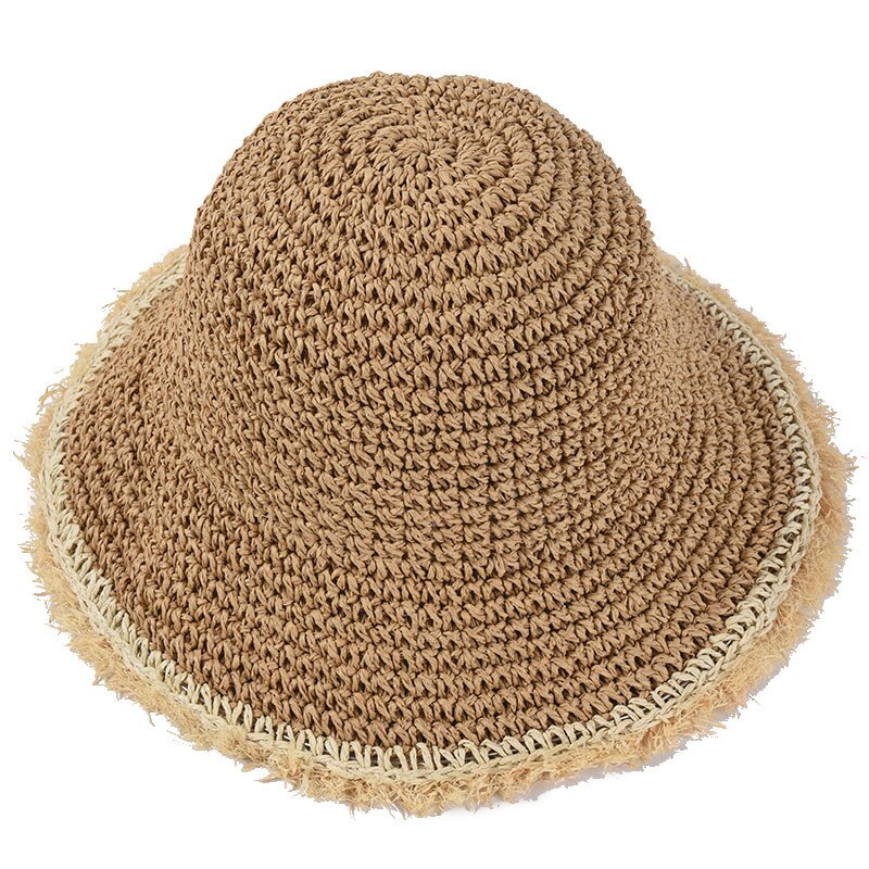 Damhatt sommar halmhattar panama bucket cap solhattar uv-skydd panama floppy beach hattar dam rosetthatt chapeau femmel