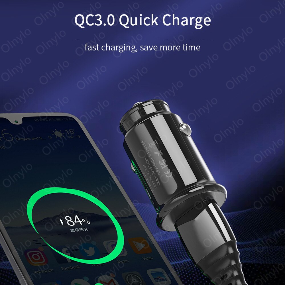 USB Car Charger Quick Charge 3.0 For Huawei Xiaomi Mobile Phone Car Chargers 5V 3A Fast Charging Adapter Mini USB Car-Charger