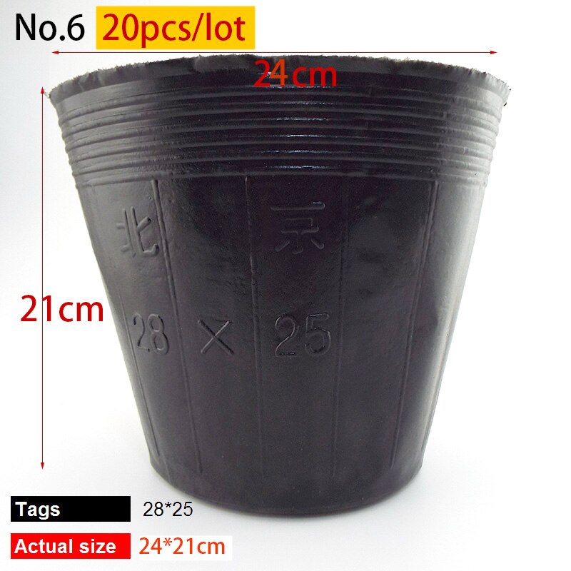 Plastic Grow Garden Pots 6 8 12cm Plant Flower Grow Pot For Home Garden Nursery Transplant Cups Planter Herb Veg: no.6 20pcs