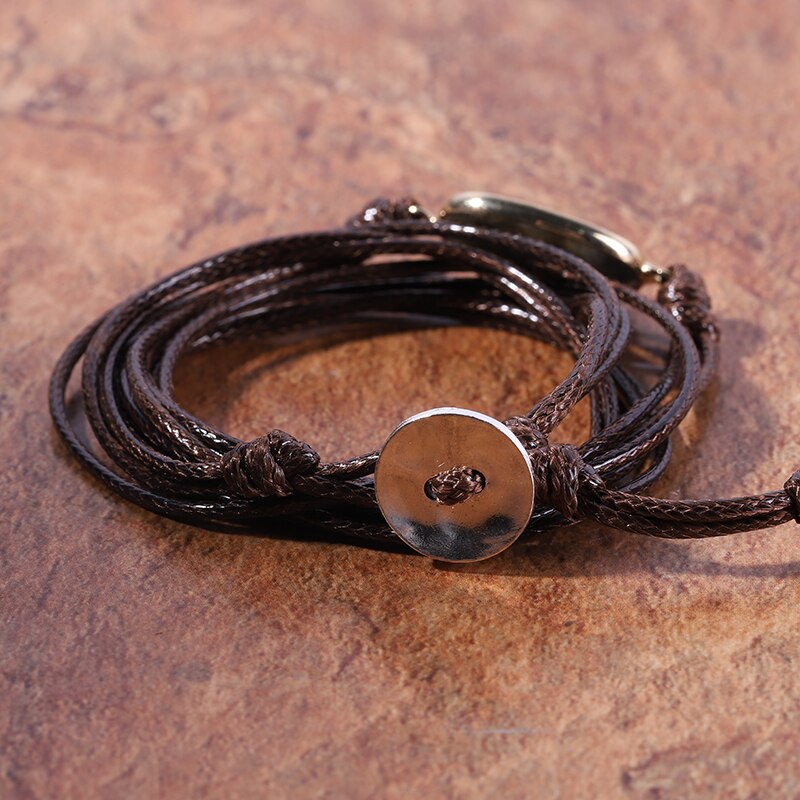 Touw Wrap Armband Natuursteen Labradoriet Boho Lange Vriendschap Armband Unieke Handgemaakte Etnische Armbanden