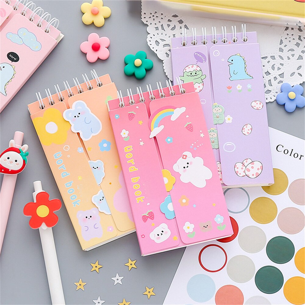 80 Sheets Portable Foreign Languages Word Book Vocabulary Memory Notebook Kawaii Stationery School Office Supplies