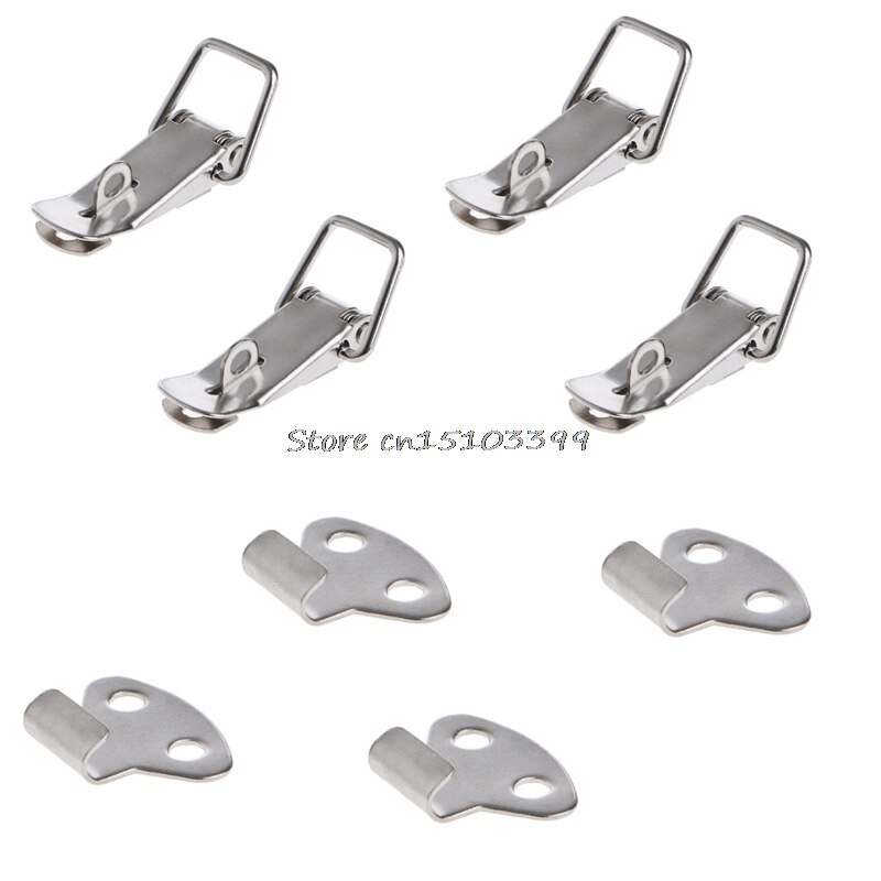 4 Pcs Hardware Cabinet Boxes Spring Loaded Latch Catch Toggle Hasp G08 Whosale&amp