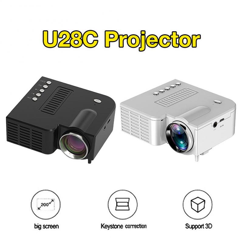 UC28C Huis Projector Mini Miniatuur Draagbare 1080P Hd Projectie Mini Led Projector Voor Home Theater Entertainment