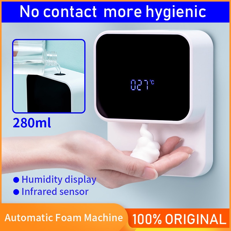 Originele Led Display Automatische Inductie Schuimende Handwasmachine Sensor Schuim Huishoudelijke Infrarood Sensor Voor Woningen Mall Badkamer