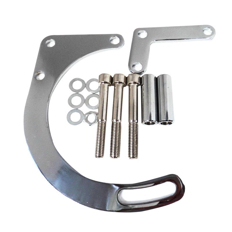 Chrome Low Mount Alternator Bracket SWP Fits SB for Chevy 50 Short Water Pump Car Accessory