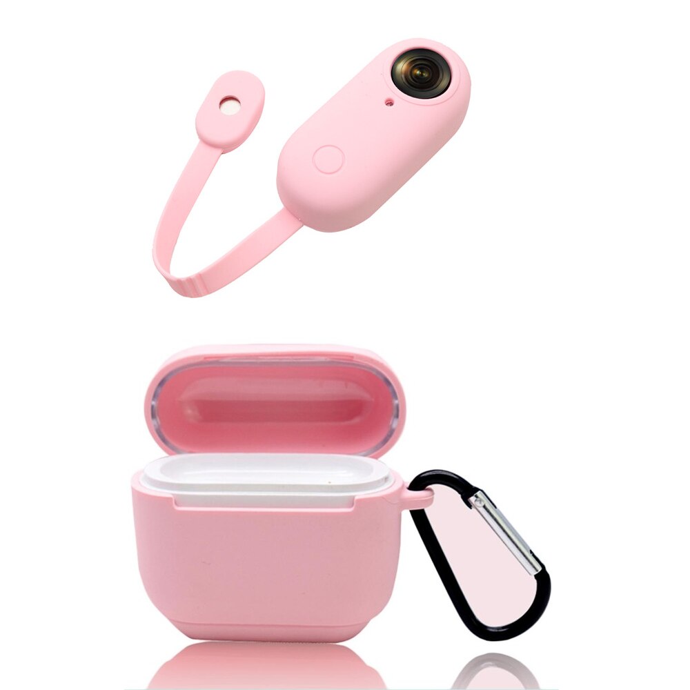 Copertura del Silicone Custodia Protettiva per Insta360 Go Protector Camera e Casella di Ricarica Accessori: Pink