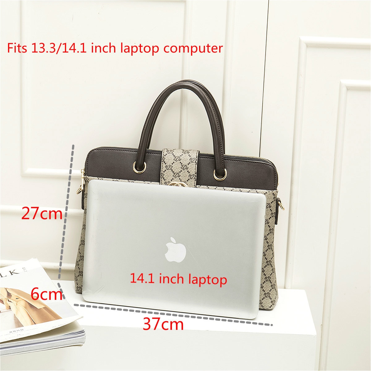 Modernos maletines de piel para ordenador portátil para mujer, bolsos de oficina para mujer, bolso de negocios de piel, bolsos de hombro para ordenador portátil