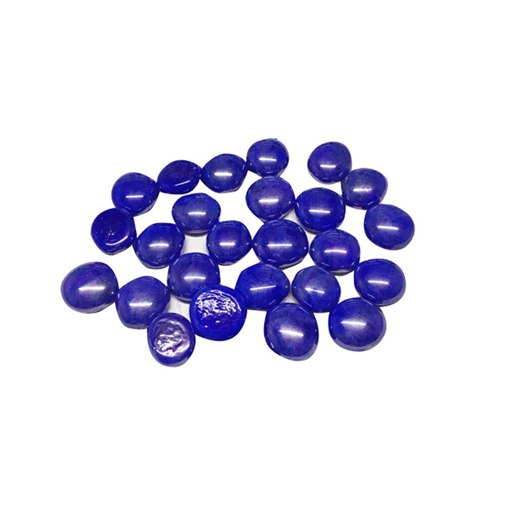 100g Clear Glass Mosaic Tiles Round Flat Beads for Arts Craft Decorative Glass Stones for Mosaic Making: Blue