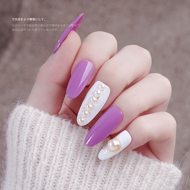 1 sac/10000 pièces Mix tailles blanc Nail Art conseils demi/rond perles 3D ongles perles strass décoration Salon de beauté manucure approvisionnement