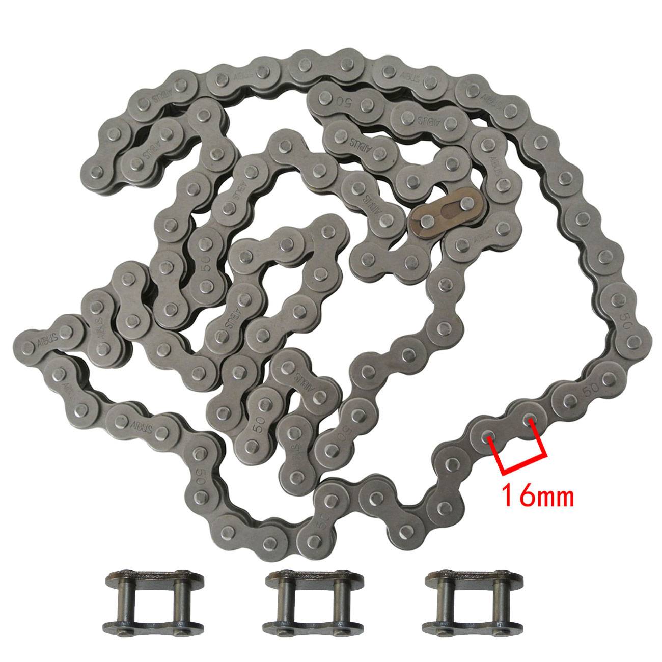 Motorcycle Chain 530 X 110L & 3 x chain link Fit ATV Quad Pit Dirt Bike With 1 Master Link: 520-98L