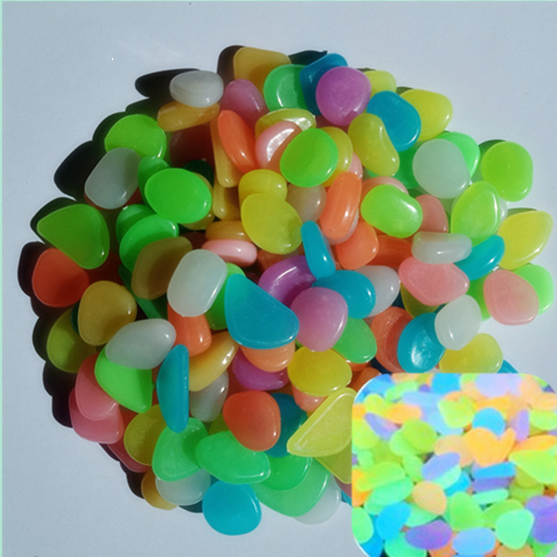 Piedras fluorescentes para pecera de jardín, accesorios de decoración de piedra luminosa para acuario, piedras brillantes en la oscuridad, , 10 Uds.: 10PCS Colorful