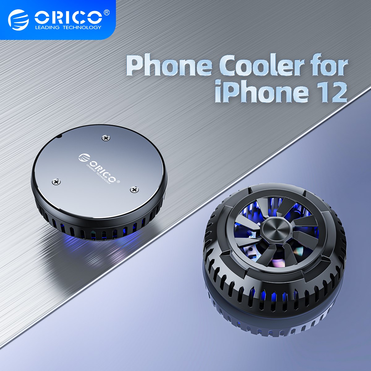 Orico Ronde Mobiele Telefoon Cooler Gaming Koelventilator Voor Iphone 12 Serie Tablet Turbo Hurricane Radiator Koellichaam