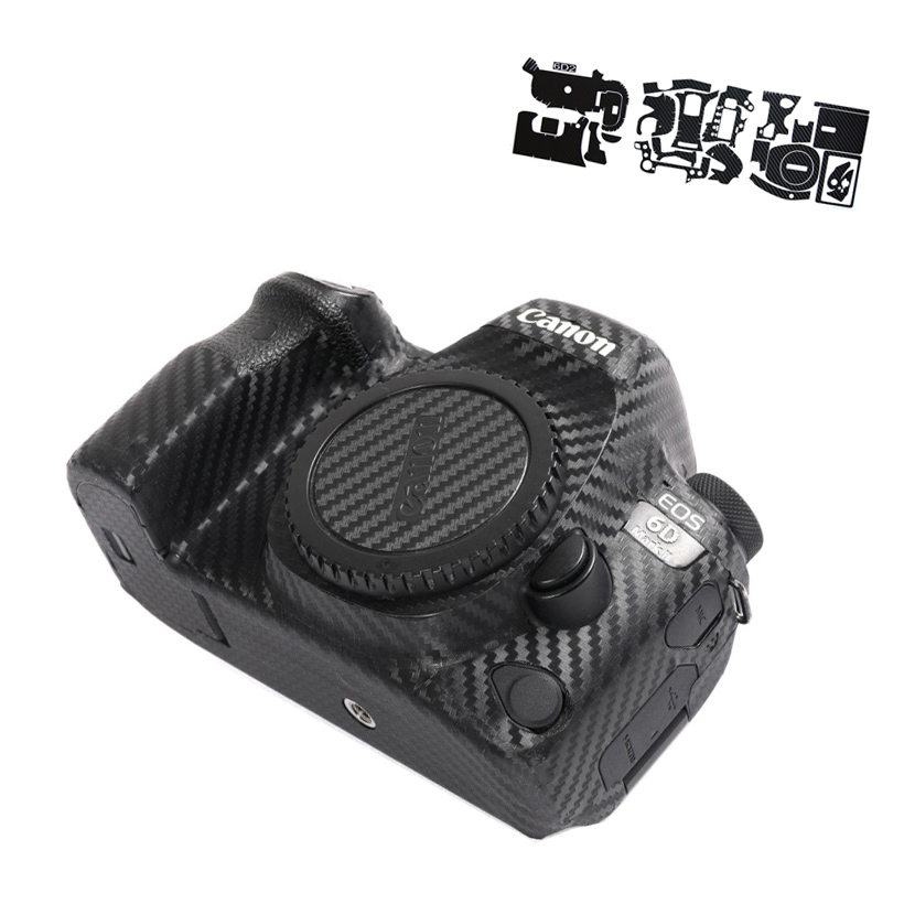 Film anti-rayures en Fiber de carbone pour Canon EOS 6D Mark II 6D2 6DII 80D 90D M6II M6 autocollant de protection bricolage décoration