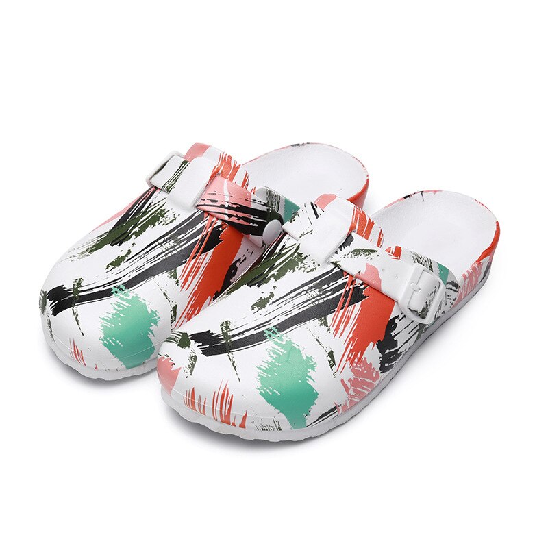 Scrubs kvinder slipper eva skridsikre træsko scrubs sko arbejde spa skønhedssalon sko sailor moon kosmetolog tilbehør unisex: Rød / S
