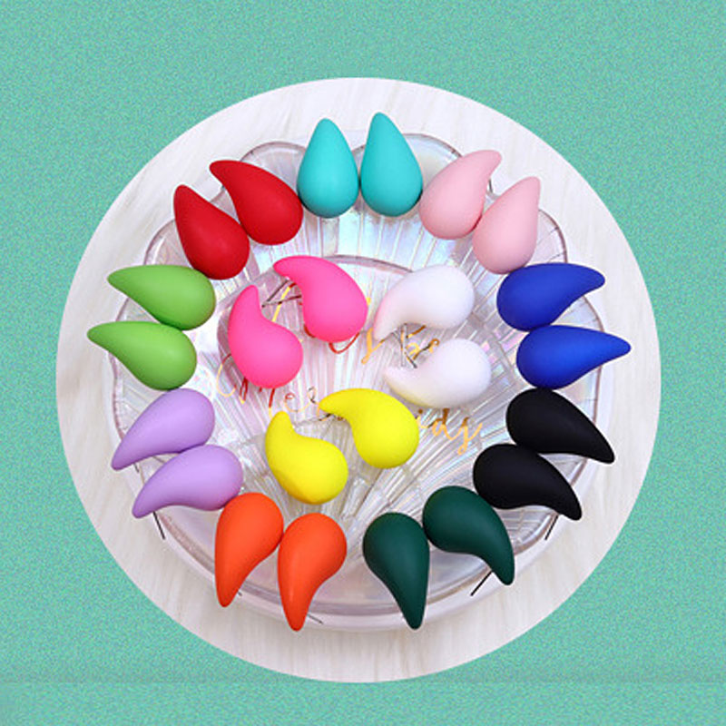 Pendientes colgantes de gota de agua con cúpula gruesa multicolor para mujer y niña, aretes grandes de acrílico con forma de lágrima, joyería ligera para las orejas Dupes