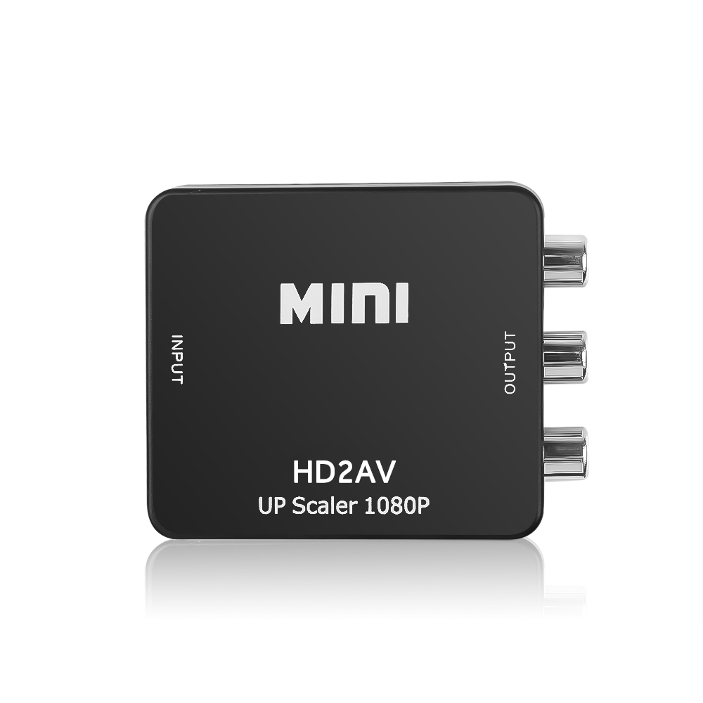 Kebidu Hdmi-Compatibel Naar Rca Converter Av Cv Sb L R Video Box Hd 1080P 1920*1080 60Hz 2 Av Ondersteuning Tv Ntsc Pal Output Naar Av