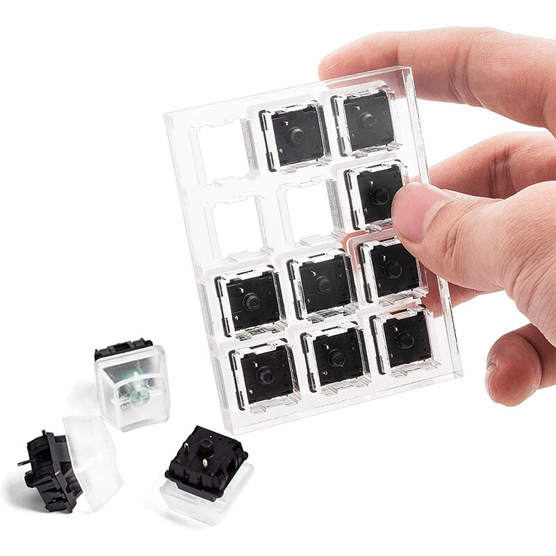 12Key Switch Testing Tool Sampler Mechanical Keyboards with Keycap Puller and Switch O Rings for Cherry MX Switch