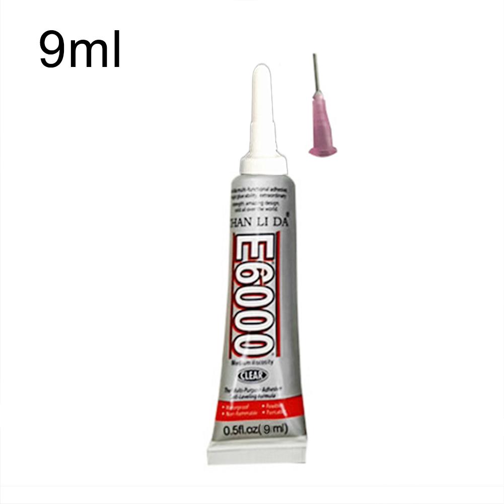 E6000 50 ml/110 ml Super Vloeibare Multipurpose Industriële Lijm Sieraden Ambachten Kristal Strass DIY Telefoon Screen Glas Lijm: 9ML