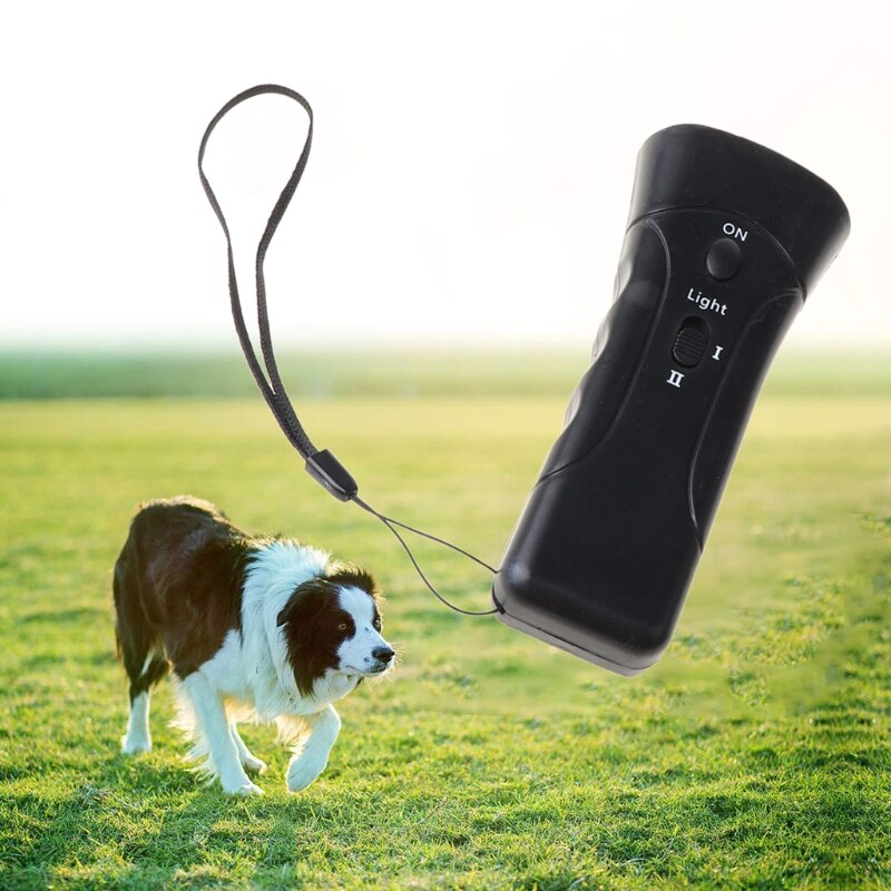 LED Ultraschall Hund Ausbildung Repeller Anti-bellen Trompete Kontrolle Stopper Gerät K4UA