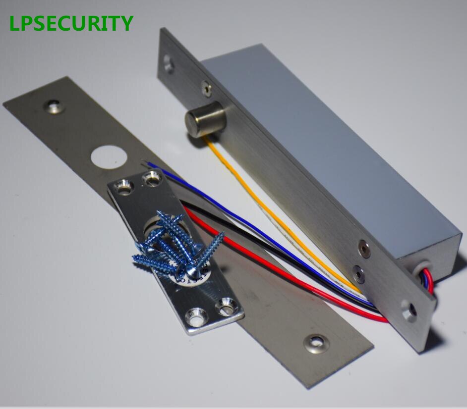 Fail secure DC12V Deadbolt Electric Bolt Plug Narrow Door Access Lock 5 wires timer low temp lock power off