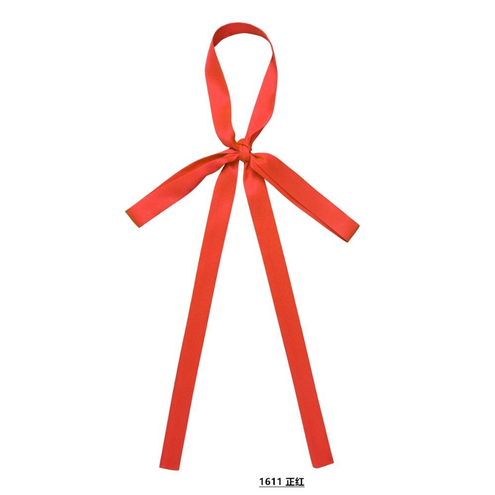160*3CM mujeres color puro bufanda Extra larga y estrecha de cinta de seda bufandas corbata damas corbata delgada cuello bufandas cinta/correa de muñeca