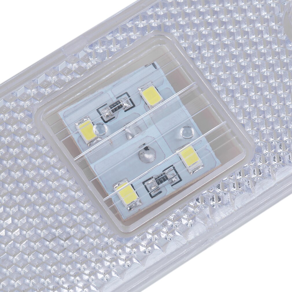 1pc Universal LED Reflector White Rear Tail Brake Stop Marker Light For SUV Truck Trailer Motorcycle Car