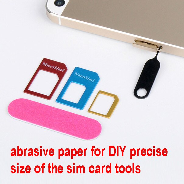 Pctonic metall nano sim-kort adapter standard micro sim-kort passande skärhylsa med fack mata ut nål stift för iphone samsung