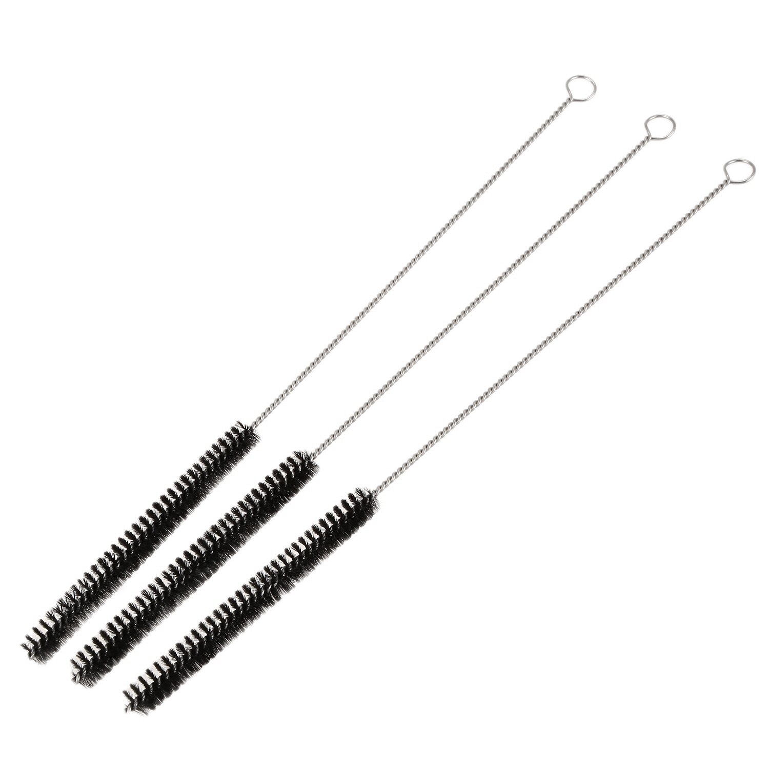 -Metal Pipe Tube Cleaning Wire Brush 28cm Long 10mm Dia 3pcs