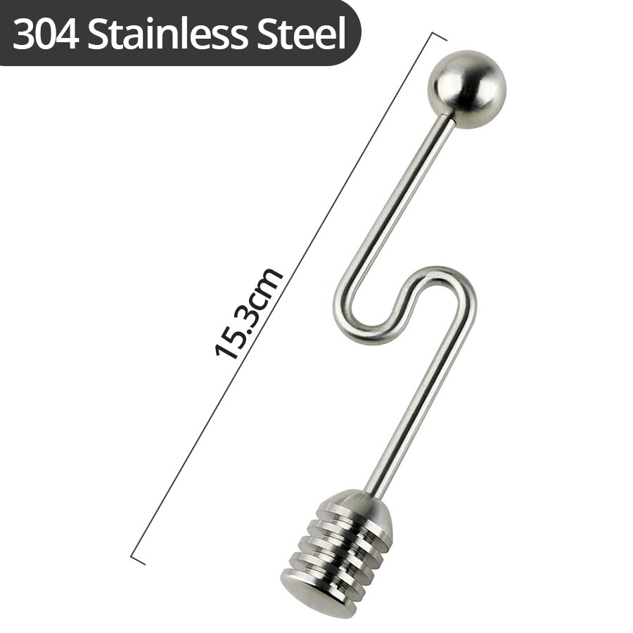 Honning og sirup dipper stick server honning ske 304 rustfri stål stav til honning potte krukkebeholdere: Stål 15.3cm