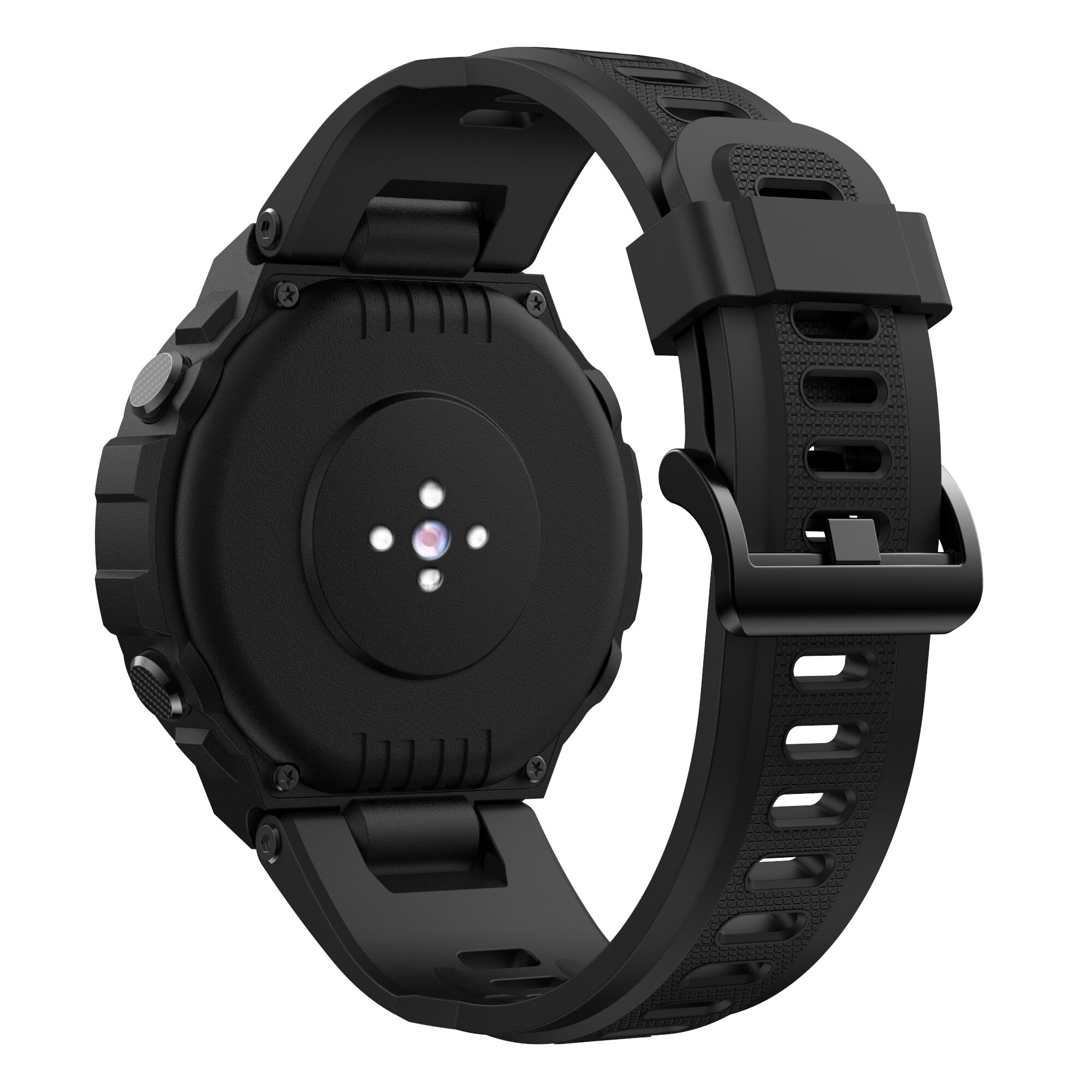 Amazfit t-rex -ranneke, silikoninen säädettävä kellonranneke, vaihtoranneke xiaomi huamille amazfit t-rex -ranneke: Musta