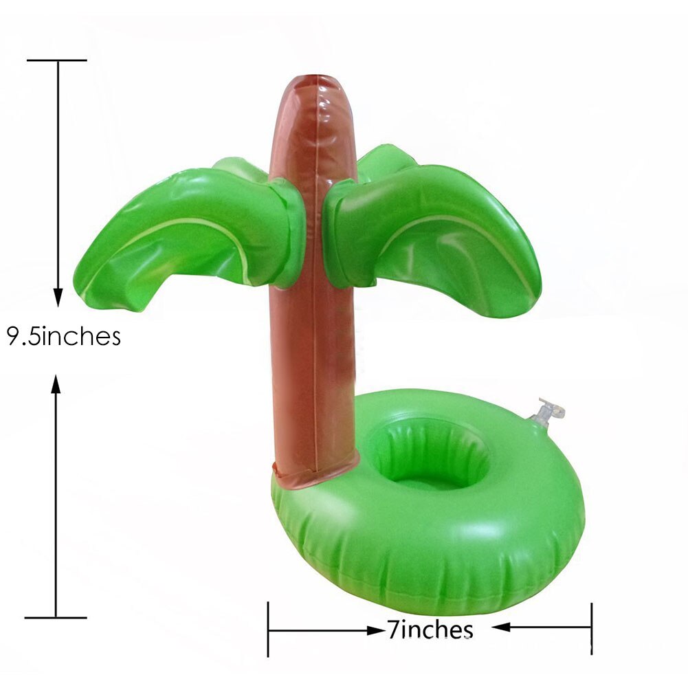 Dispositifs de flottaison jouet porte-boissons gonflable coco Coke support de verre eau Coke tasse boisson sièges partie radeau support: green
