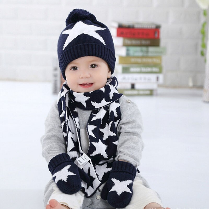 Ensemble de pour bébé fille, bonnet, écharpe, gant – Grandado
