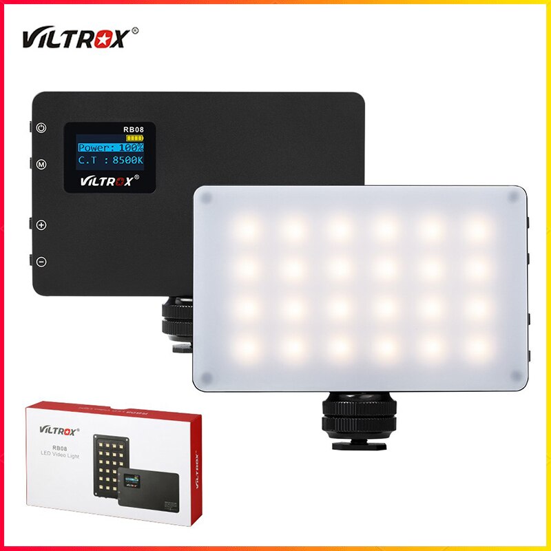 Viltrox RB08 Bi-Kleur 2500K-8500K Mini Video Led Light Draagbare Vullen Licht Ingebouwde batterij Voor Telefoon Camera Schieten Studio