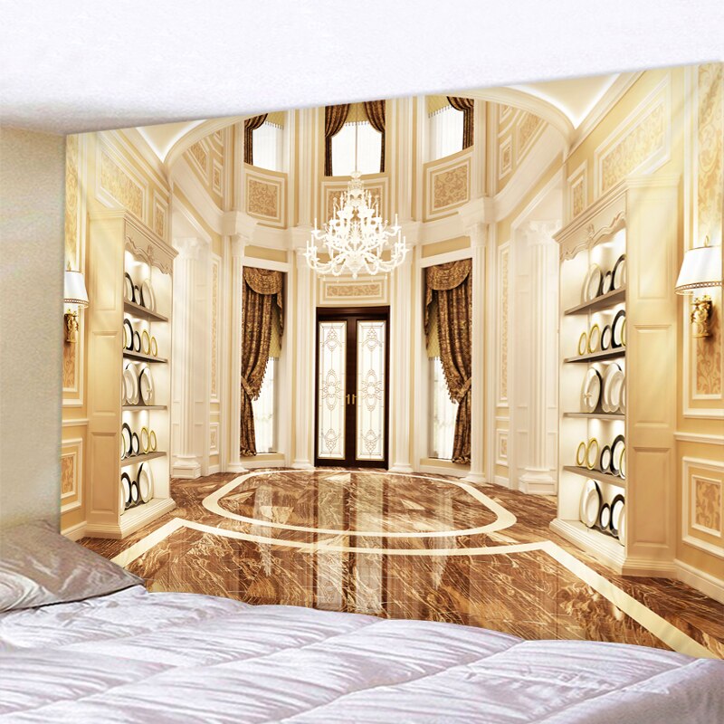 3d digital printing wall hanging living room style tapestry polyester fabric wall hanging tapestry party decoration