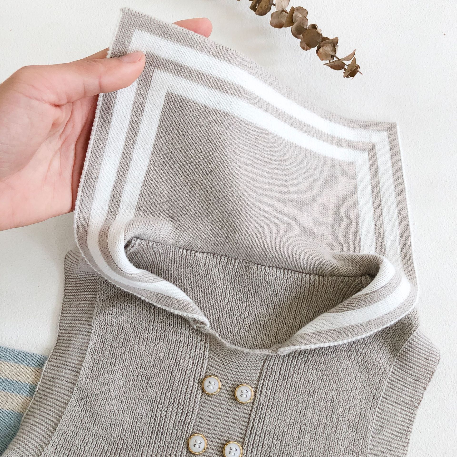 Neugeborenen-Baby-Overall, einfarbig, mit knöpfen, ärmellos, gestrickt, sommerkleidung