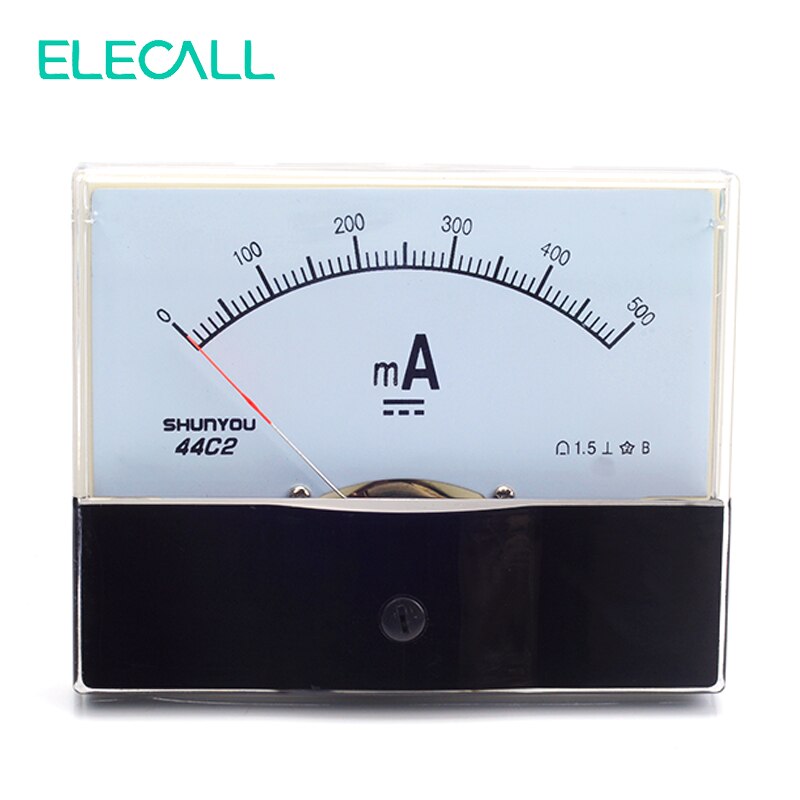 ELECALL 44C2 500mA Ammeter Analoge Huidige Test Meter DC Mechanische Header Ammeter