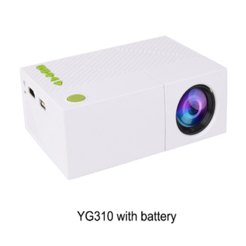 YG310 Mini Portable LCD Projector Home Theater Proyector USB SD AV HDMI 600 Lumens 1080P HD LED Portable Projector: YG310 with Battery