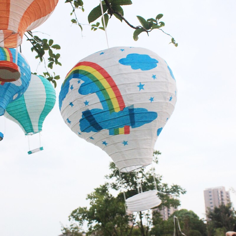 12 Inch Christmas Hanging Paper Lanterns Air Balloon Paper Lanterns Birthday Party Decor Lamp Wedding Festival Supplies