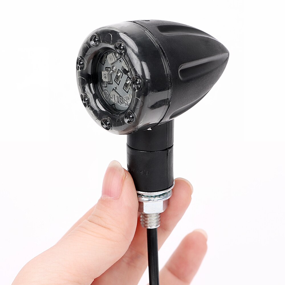 1 Paar Motorfiets Flasher Indicator Lamp Voor Harley Mini Bullet Led Richtingaanwijzers Motorfiets Verlichting Brake Stop Light
